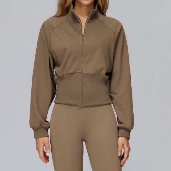 Women's Winter Zippered Sweatshirt Warm Top EWT2500